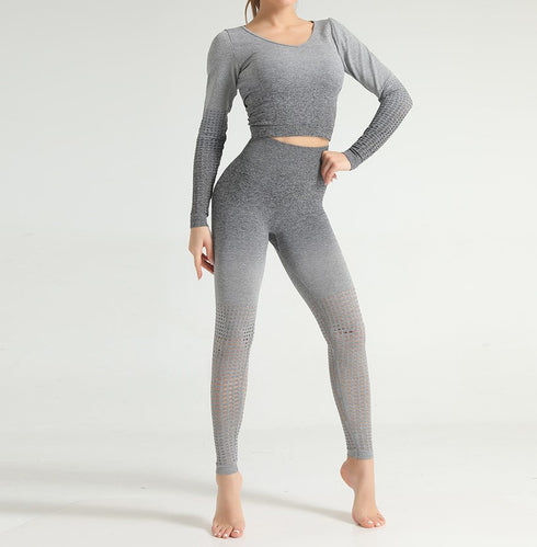 the keeper graduated colour legging & long sleeve top SET grey